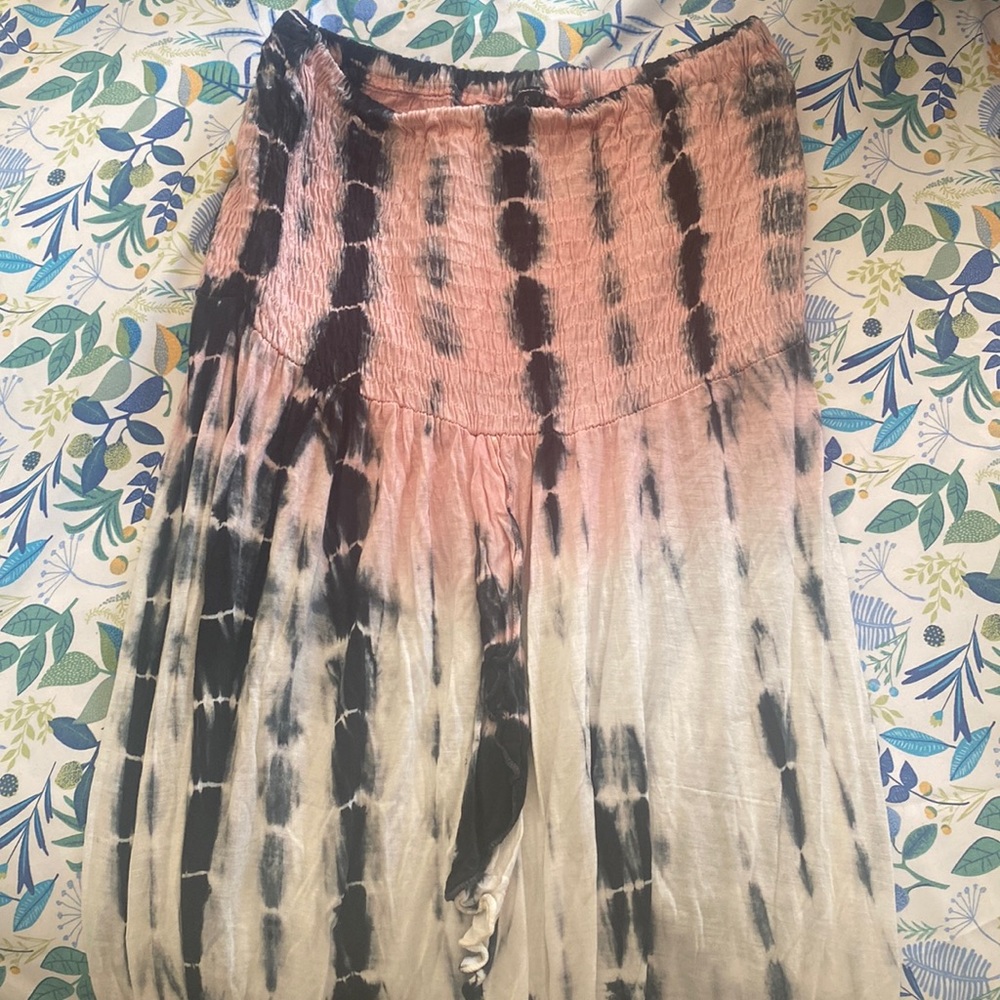 RAVIYA Tie Dye Strapless Dress
